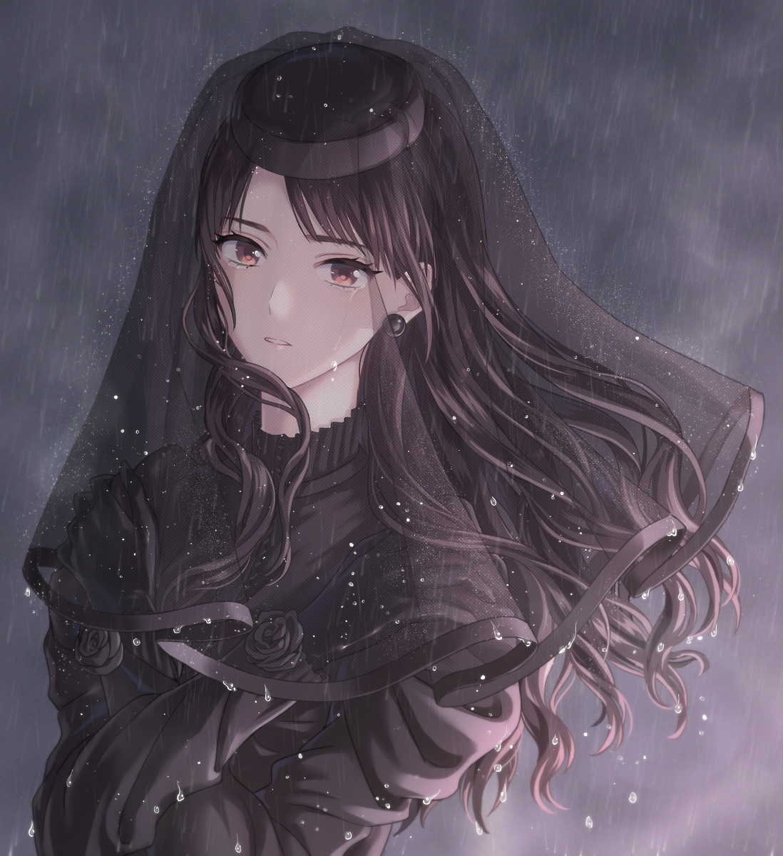 This is a pixiv picture whose title is 煙雨.