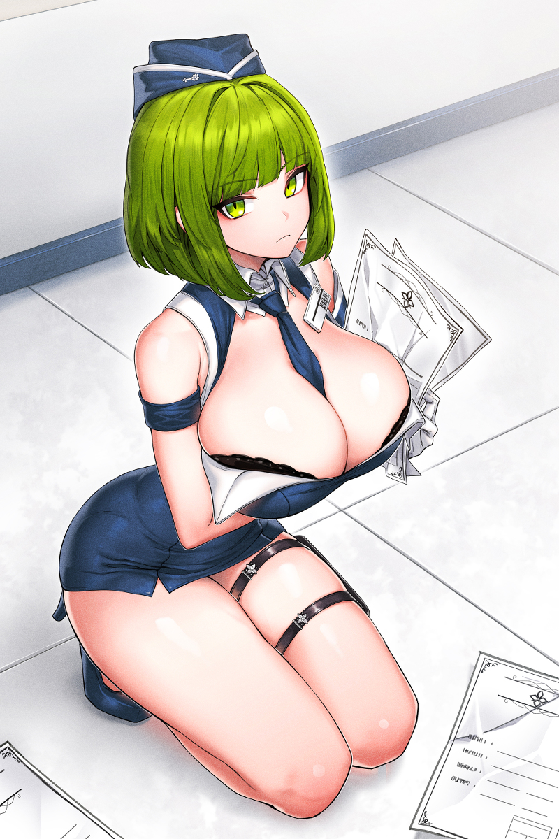 This is a pixiv picture whose title is 이세계 밀프 헌터.