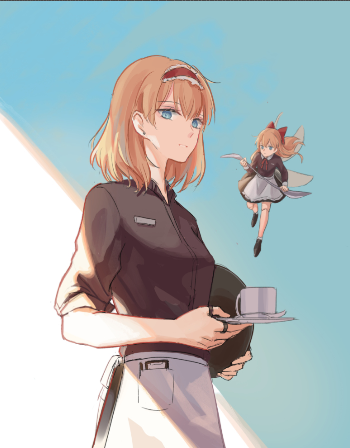 This is a pixiv picture whose title is 白沢アリ.