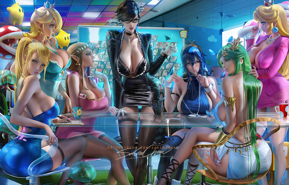 This is a pixiv picture whose title is Smash Meeting 明星大乱斗聚会.