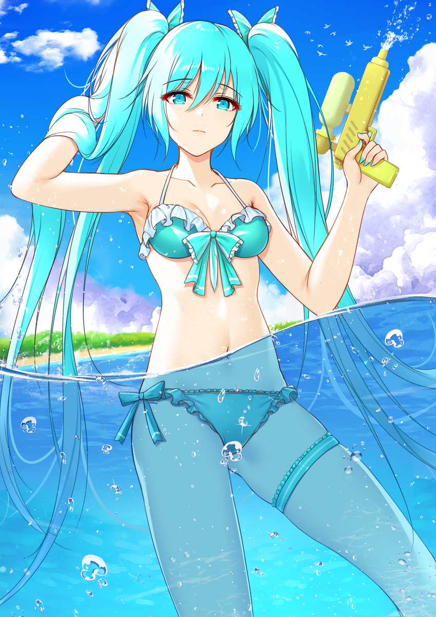 This is a pixiv picture whose title is 初音.