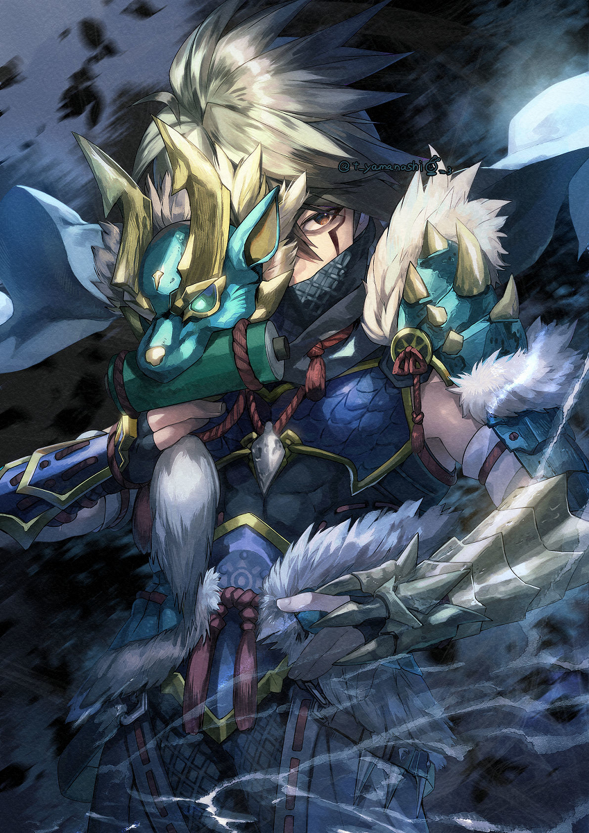 This is a pixiv picture whose title is MONSTER HUNTER RISE　ウツシ教官.