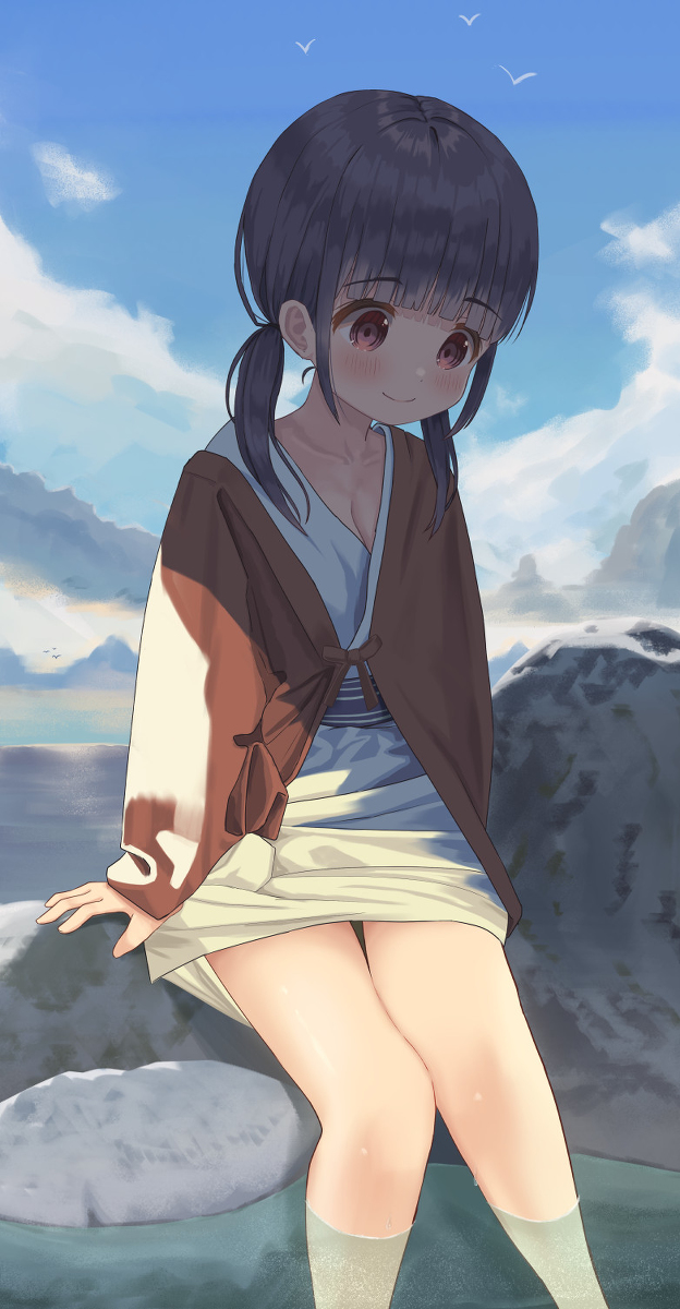 This is a pixiv picture whose title is 温泉.