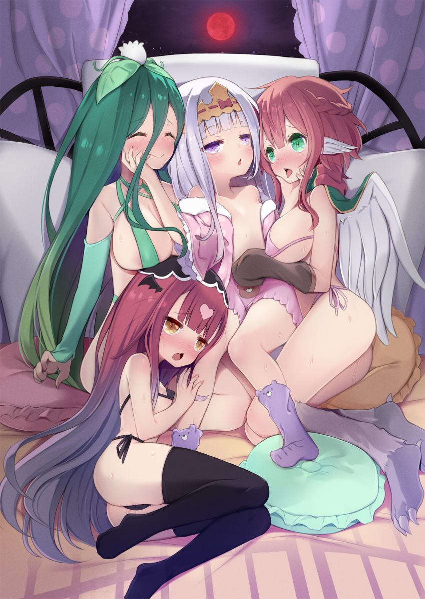 This is a pixiv picture whose title is スヤ姫と♀魔物たち.