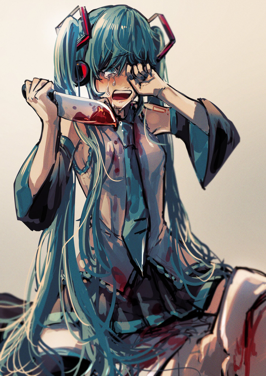 This is a pixiv picture whose title is 邪魔をするなよ、涙!涙!.