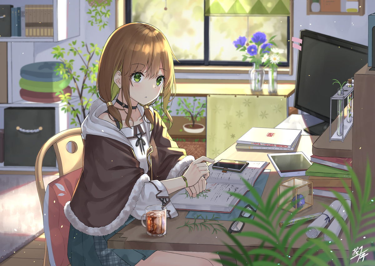 This is a pixiv picture whose title is 植物の勉強.