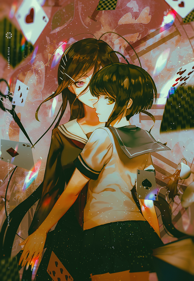 This is a pixiv picture whose title is 絶対絶望少女.