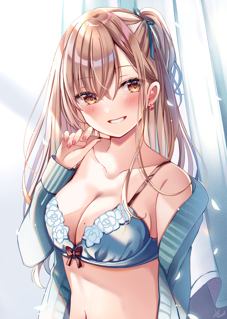 This is a pixiv picture whose title is 「なーに見てるの？」.