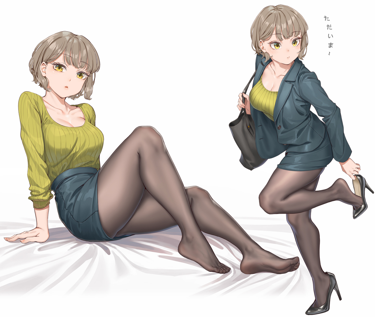 This is a pixiv picture whose title is 疲れた.