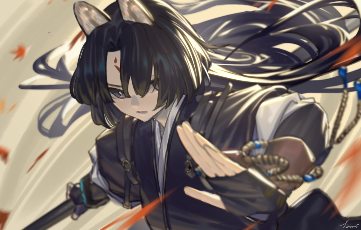 This is a pixiv picture whose title is 摸鱼.