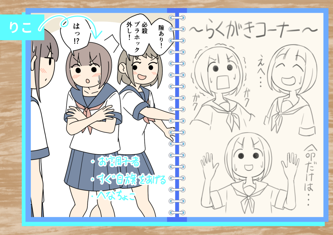 This is a pixiv picture whose title is キャラクター（の名前）紹介１１『りこ』.