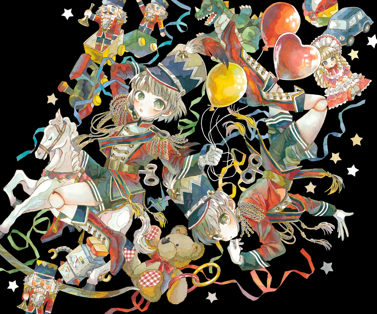 This is a pixiv picture whose title is おもちゃのマーチ.