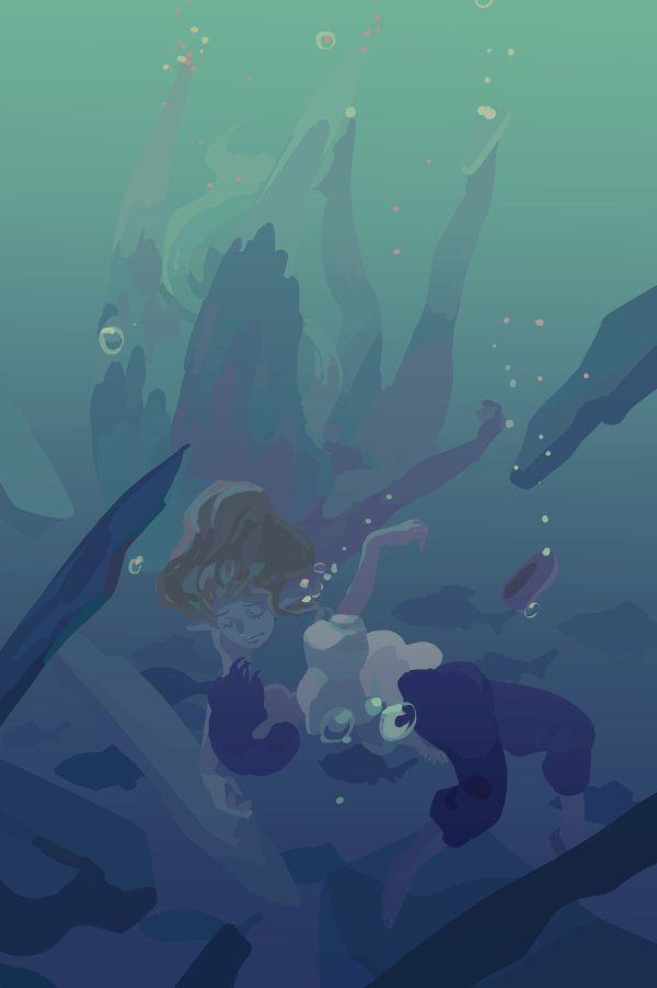 This is a pixiv picture whose title is 陸へお帰り.