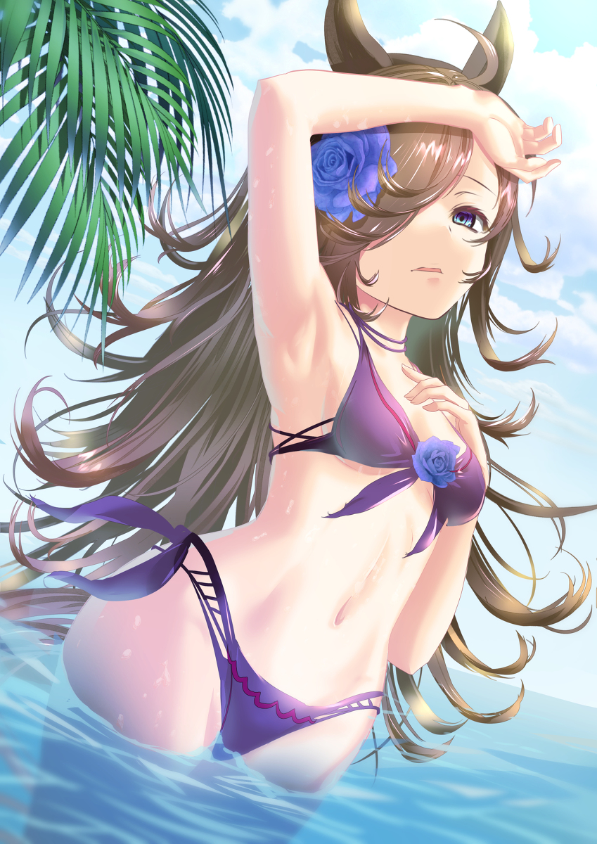 This is a pixiv picture whose title is ライスシャワーインビキニ.