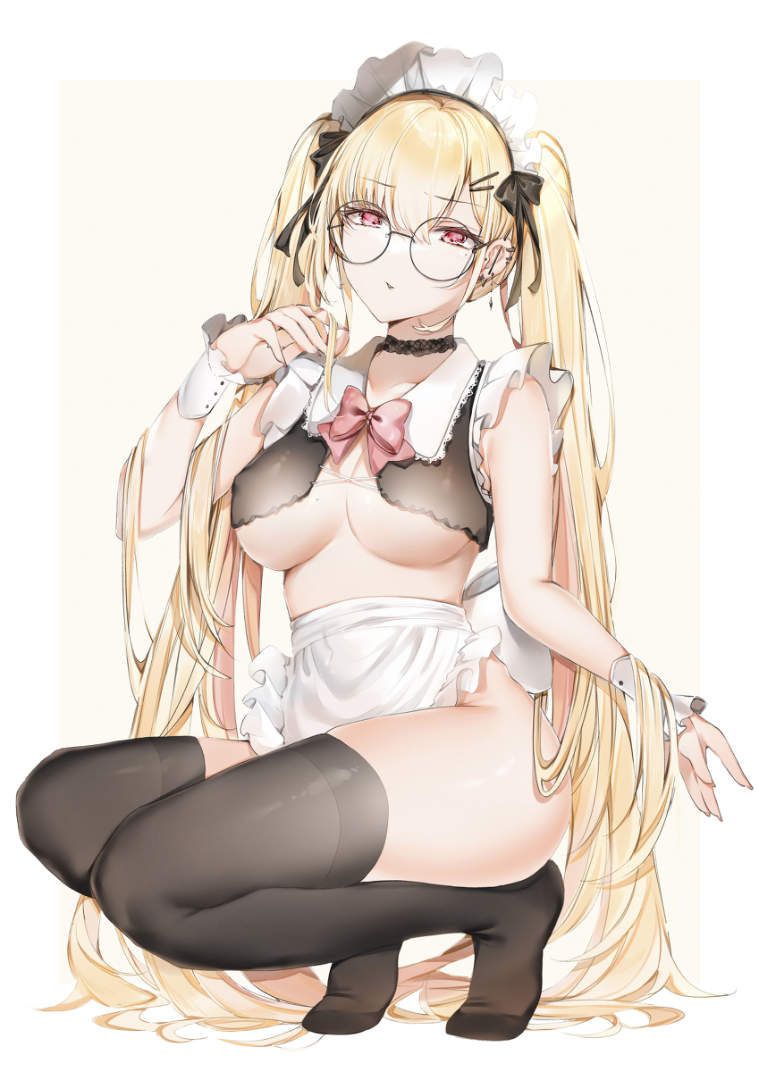 This is a pixiv picture whose title is メイド💛.