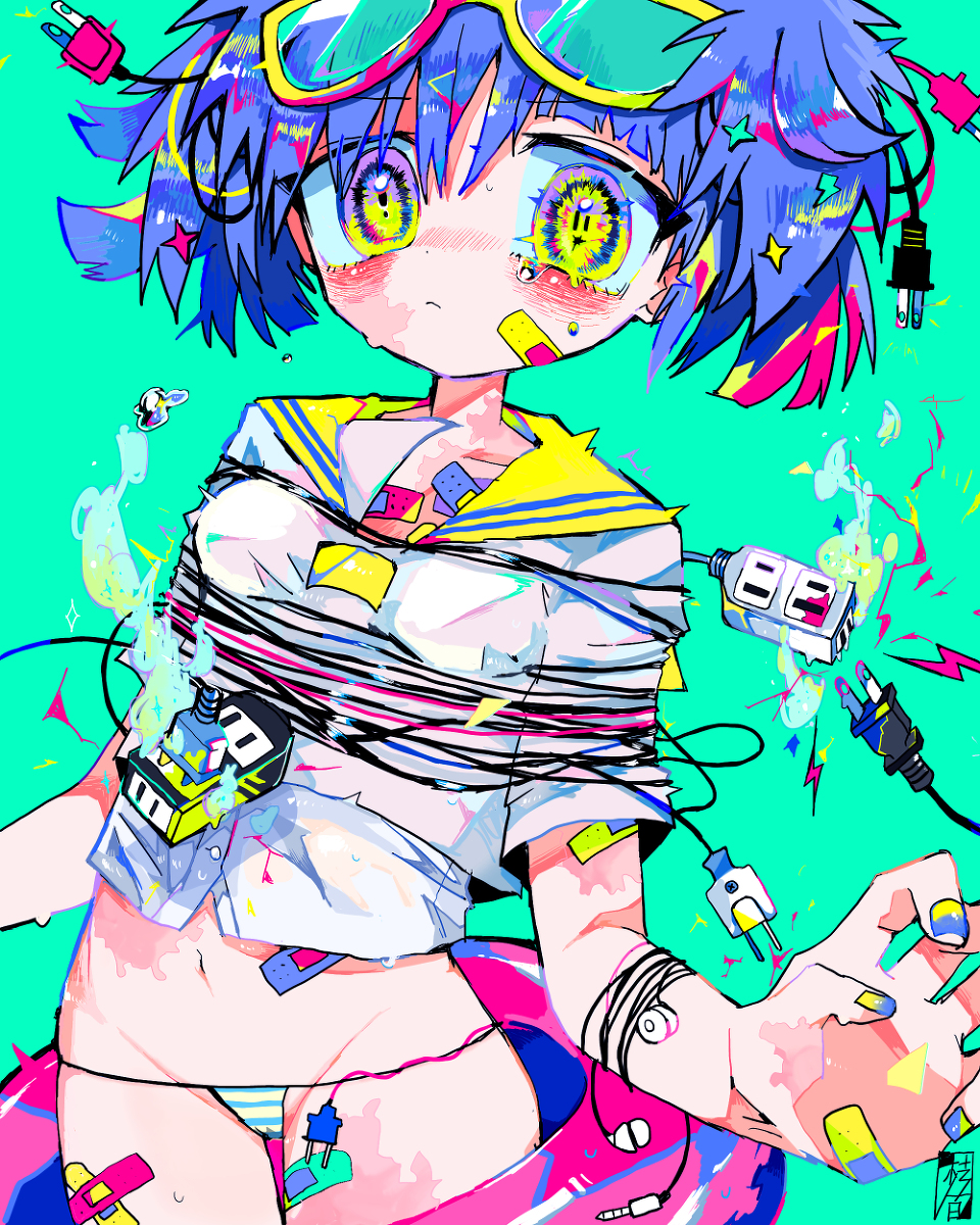 This is a pixiv picture whose title is ⚠︎.