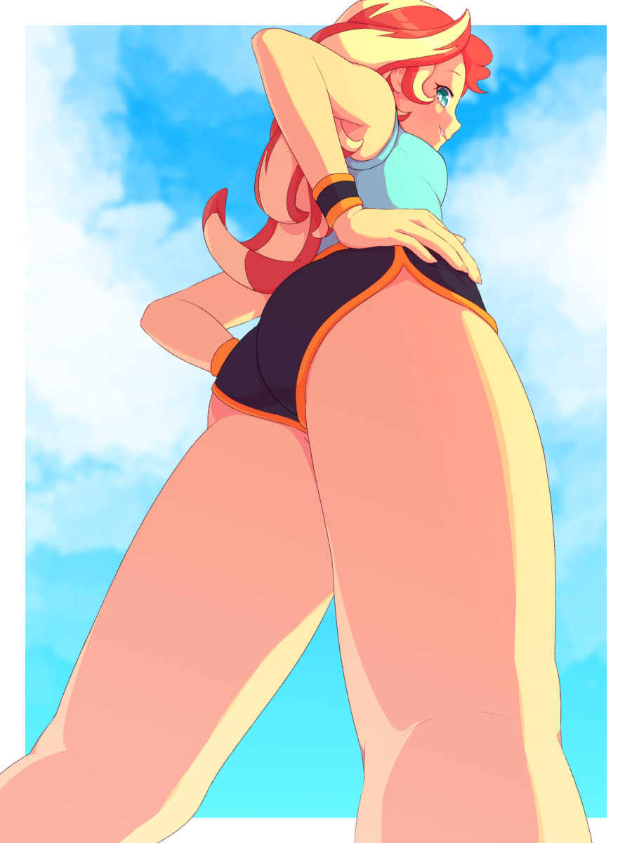 This is a pixiv picture whose title is Sunset Shimmer low angle.