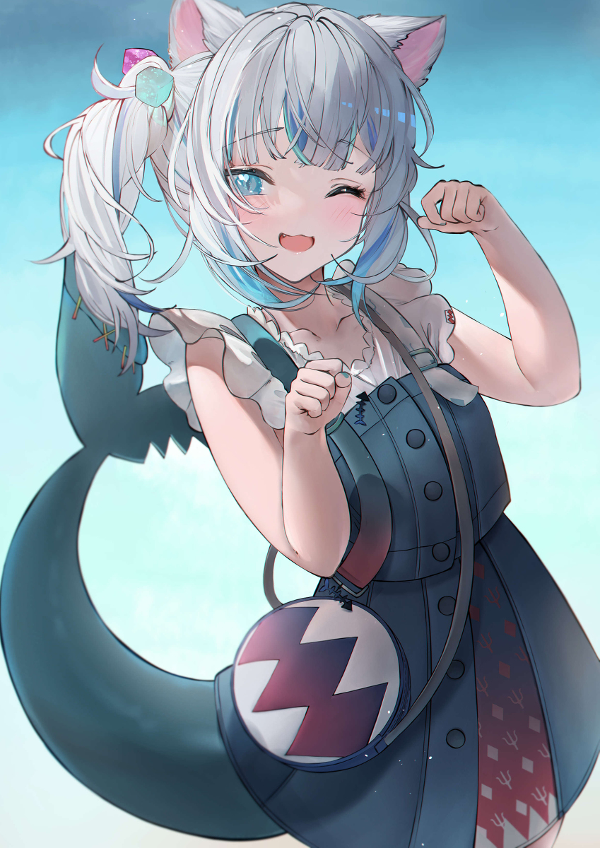 This is a pixiv picture whose title is Gawr Gura.