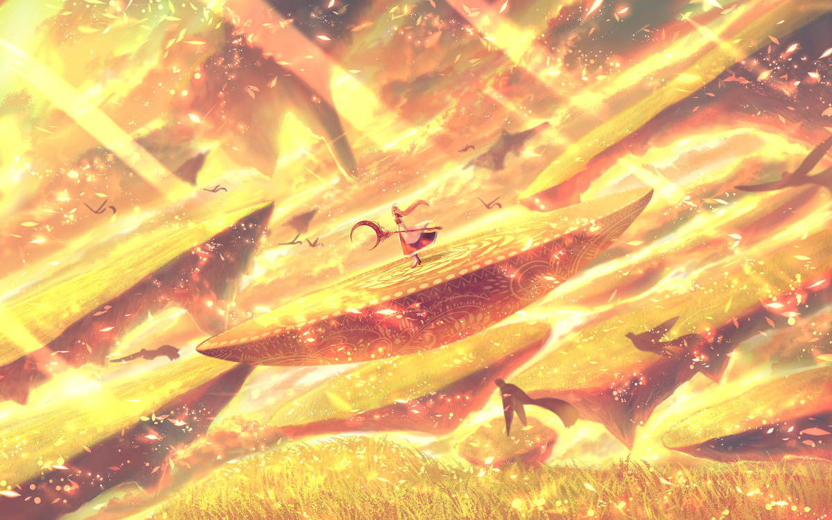 This is a pixiv picture whose title is sparkle of gold.