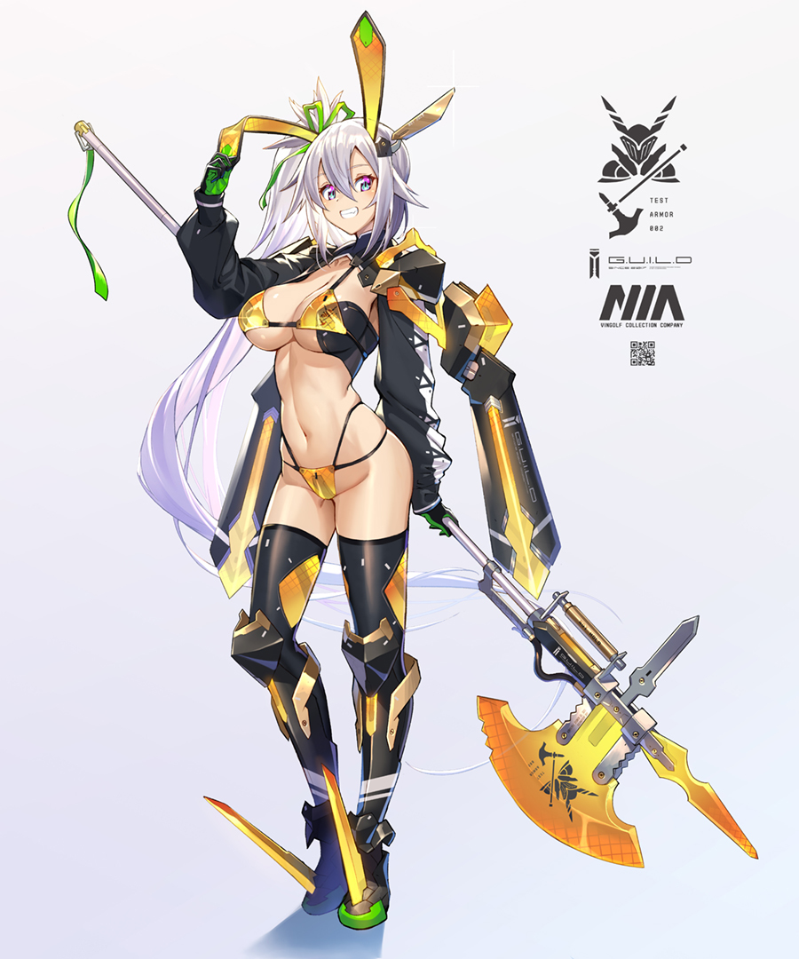 This is a pixiv picture whose title is ビキニアーマー.