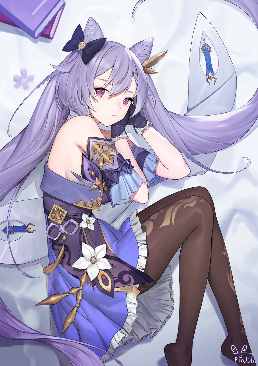 This is a pixiv picture whose title is 원신 각청 <原神  刻晴>.