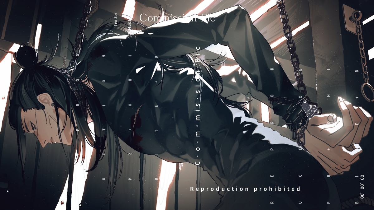 This is a pixiv picture whose title is 罪人!.