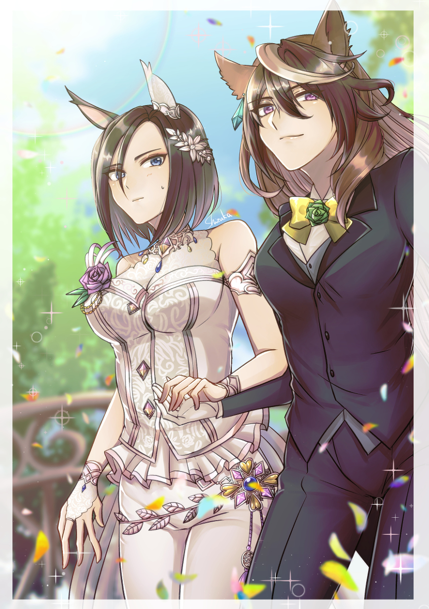 This is a pixiv picture whose title is 結婚式みたいな写真.