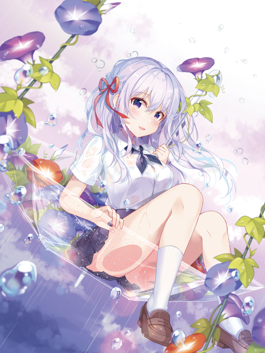 This is a pixiv picture whose title is 「Rain shelter」.