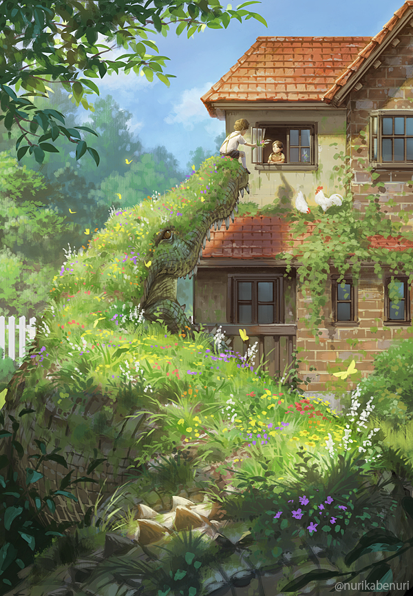 This is a pixiv picture whose title is ニワにワニ.