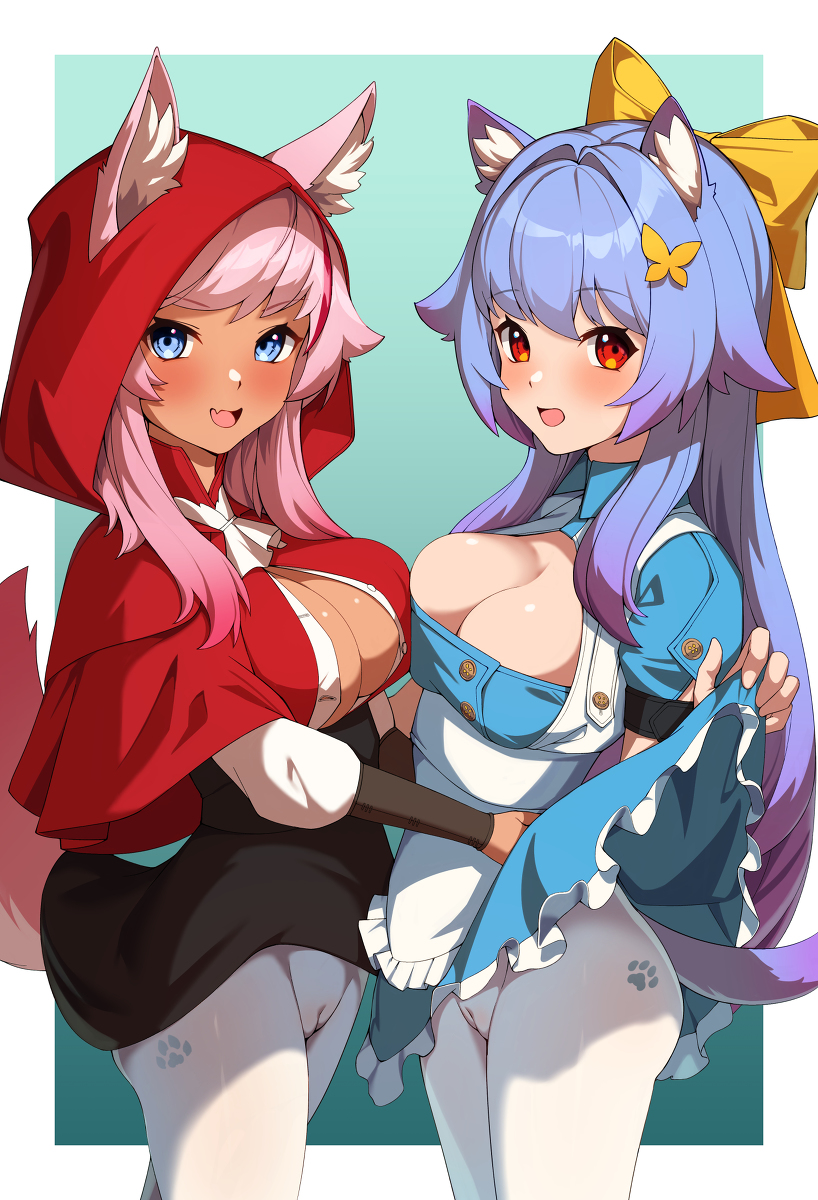 This is a pixiv picture whose title is 미나& 티아멧.