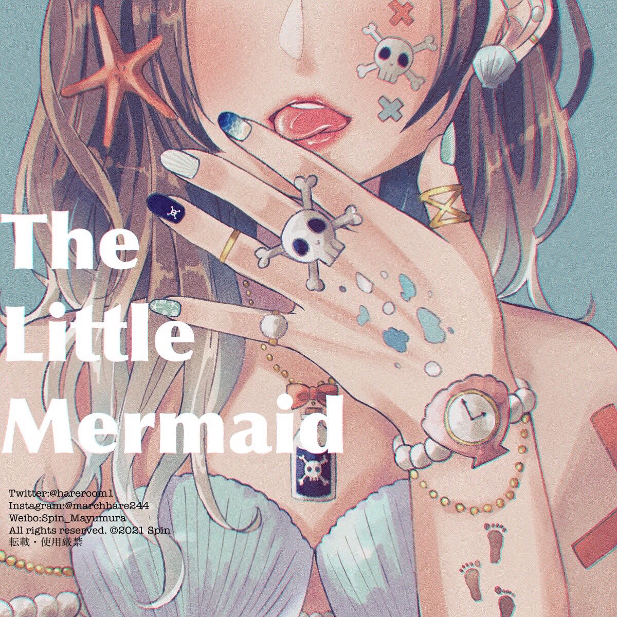 This is a pixiv picture whose title is ネイルシール予約開始まであと4日！.