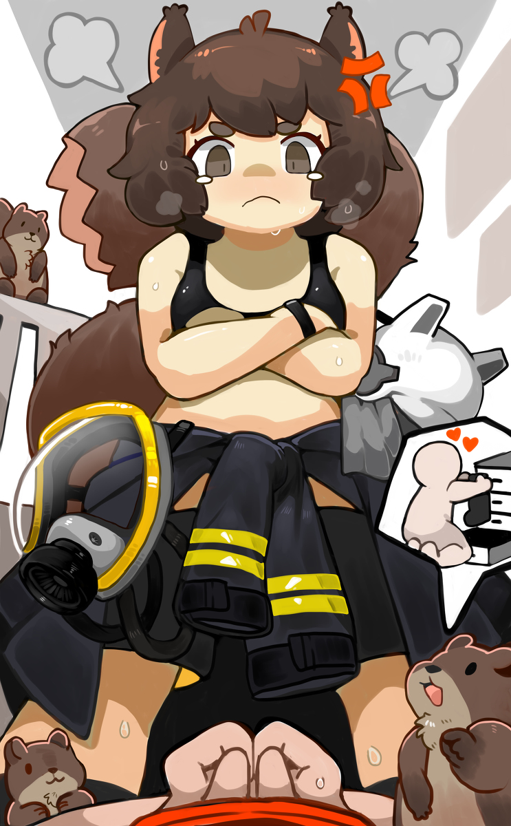 This is a pixiv picture whose title is 小松鼠立大功.