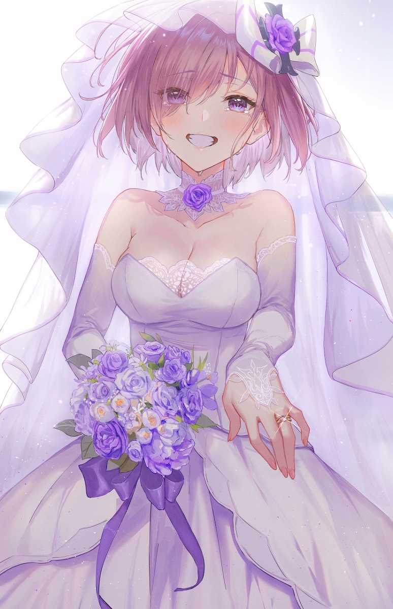 This is a pixiv picture whose title is ウェディングマシュ.