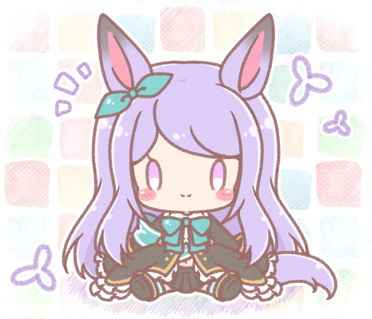 This is a pixiv picture whose title is ウマぐるみメジロマックイーンちゃん.