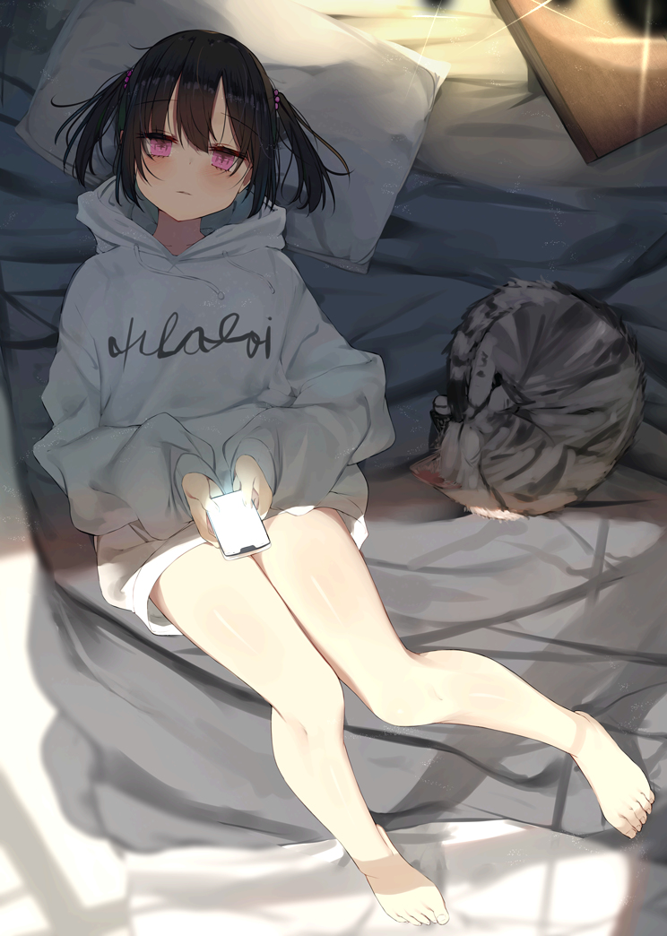 This is a pixiv picture whose title is 生足ちゃんといっしょ.