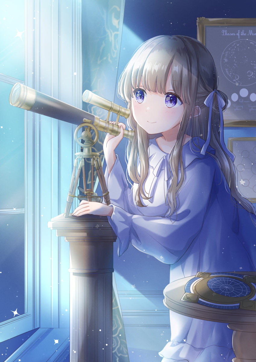 This is a pixiv picture whose title is 天体観測.