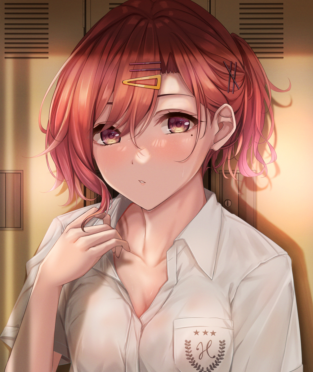 This is a pixiv picture whose title is 暑い.