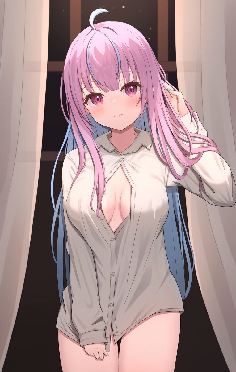 This is a pixiv picture whose title is 彼シャツあくたん.