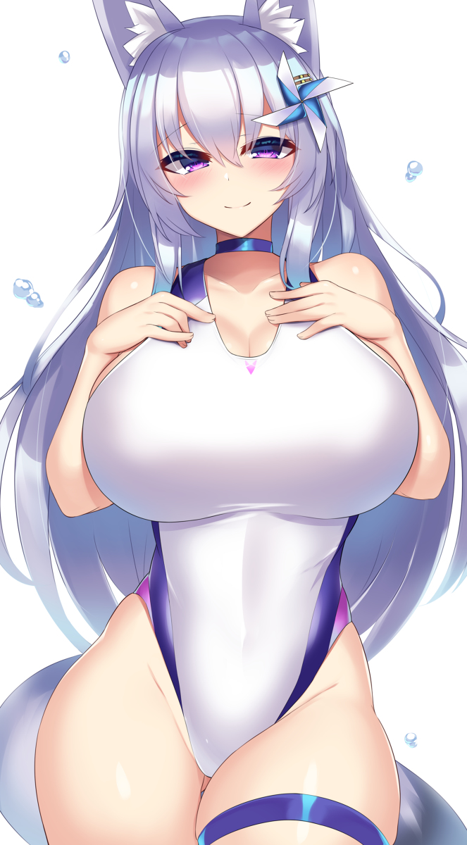 This is a pixiv picture whose title is 競泳水葵.