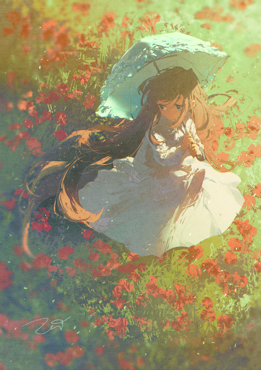 This is a pixiv picture whose title is 群れ咲く.
