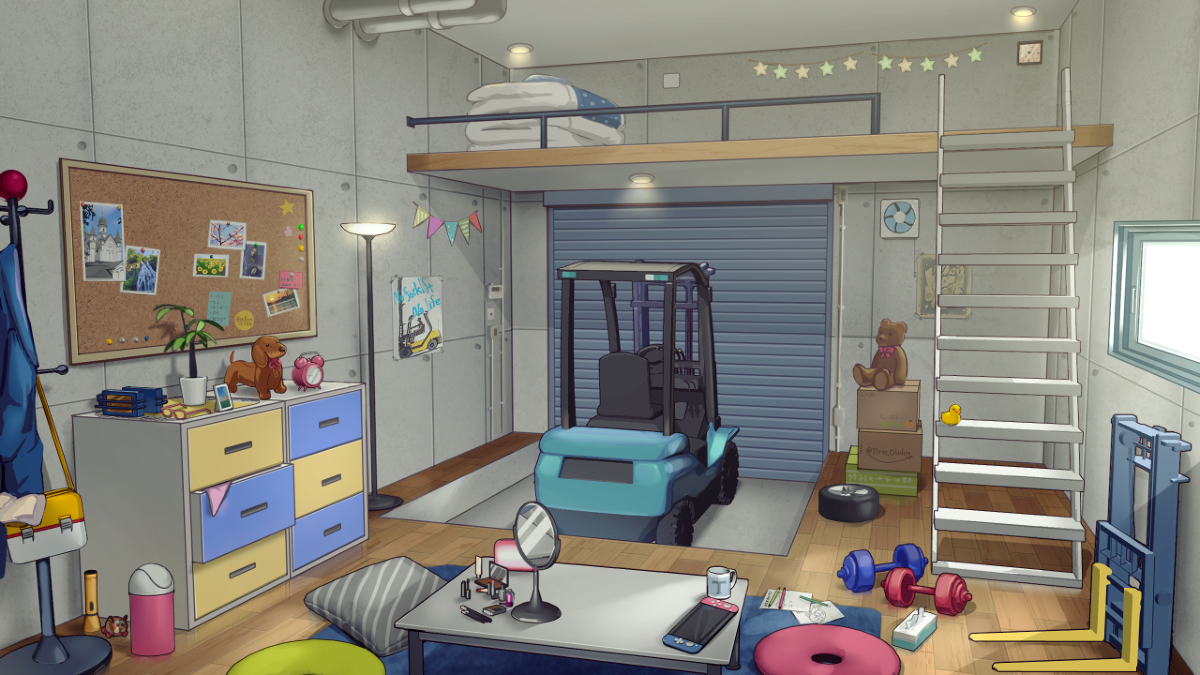 This is a pixiv picture whose title is 重機系Vtuber瑮水チルトちゃんのお部屋.
