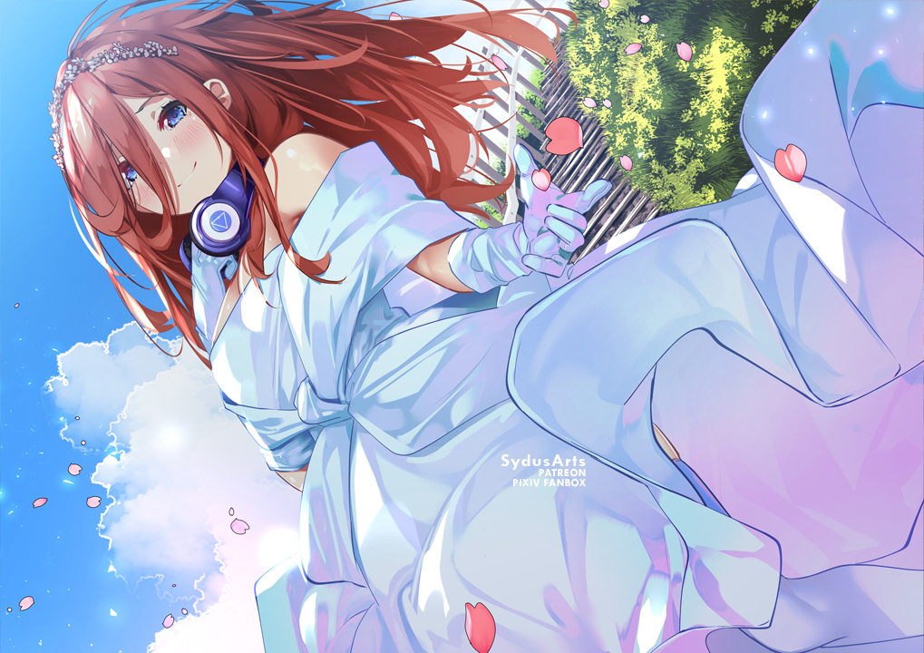 This is a pixiv picture whose title is Miku Nakano Bride.