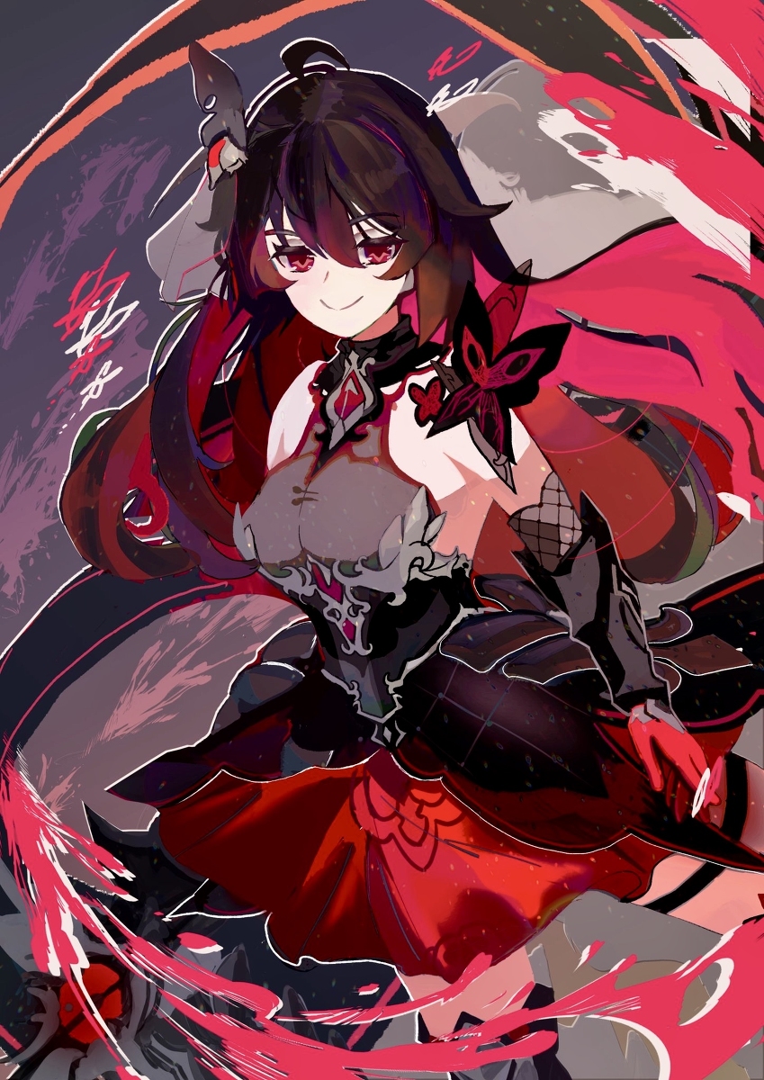 This is a pixiv picture whose title is 黒ゼーレちゃん初描き.