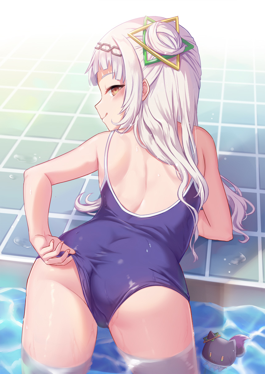 This is a pixiv picture whose title is スク水シオンちゃん.