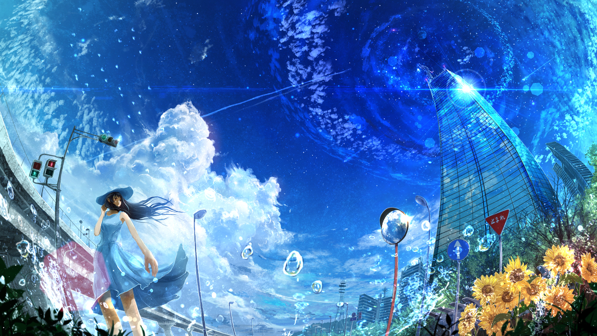This is a pixiv picture whose title is 夏へ向かう.