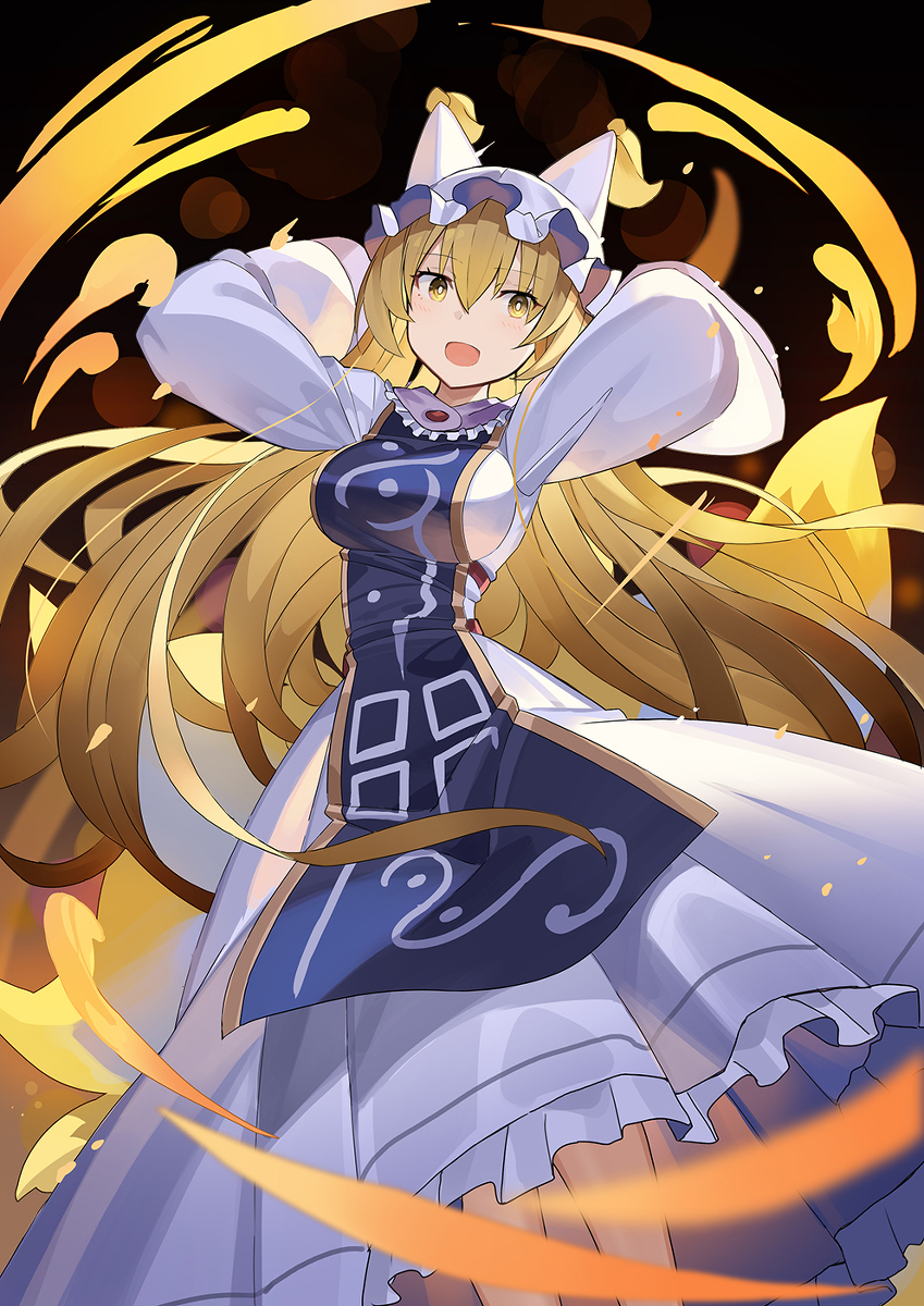 This is a pixiv picture whose title is ロング藍.