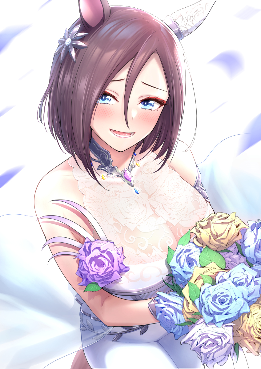 This is a pixiv picture whose title is 花嫁エアグルーヴ.