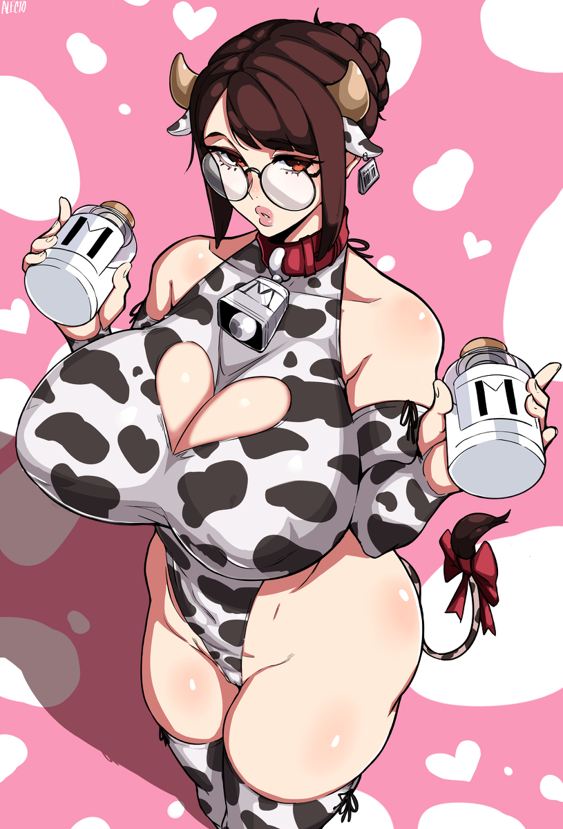 This is a pixiv picture whose title is Cow Girl [OC].