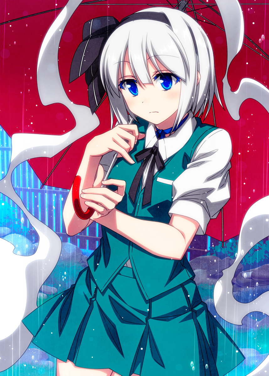 This is a pixiv picture whose title is 梅雨入り妖夢ちゃん！.