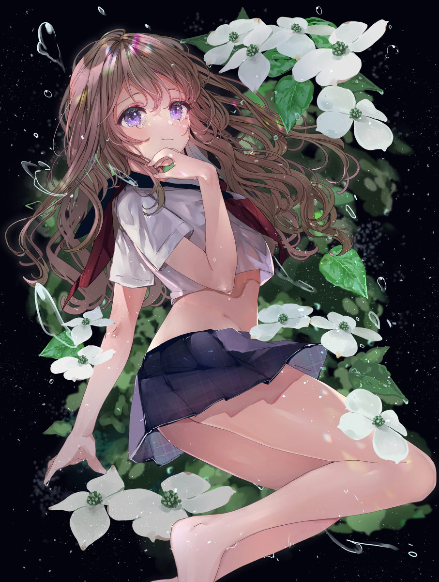 This is a pixiv picture whose title is 雨濡れハナミズキ.